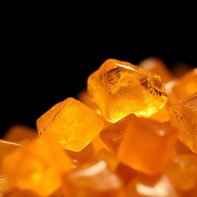 AMBER raw material macro photograph