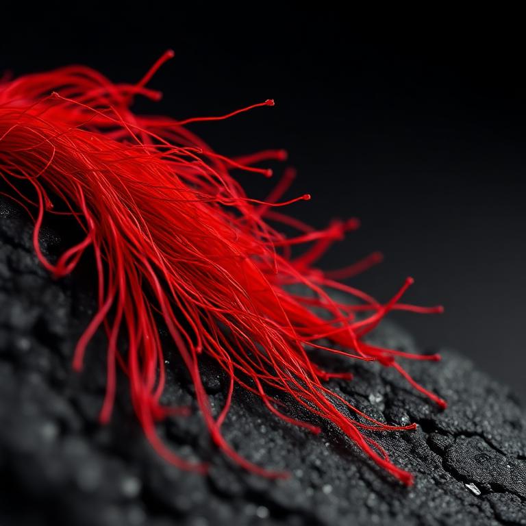 SAFFRON raw material macro photograph