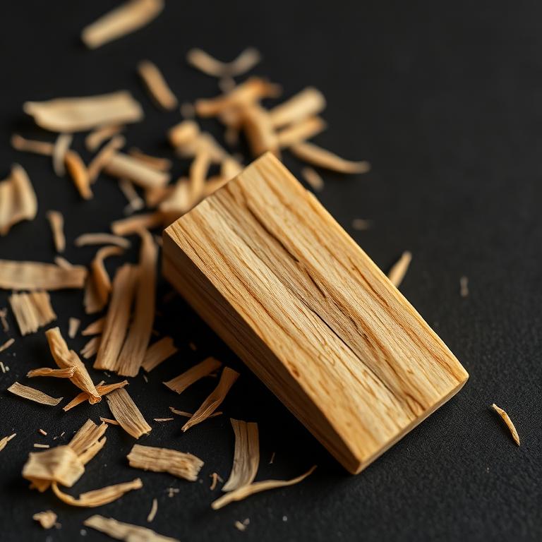SANDALWOOD raw material macro photograph