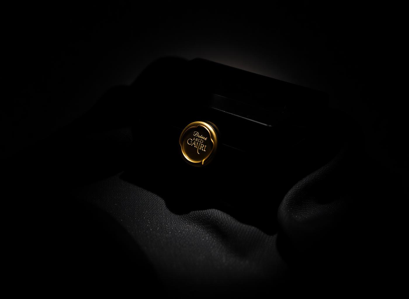 Wax-sealed black lacquer coffret of the NOIRÉ private collection